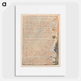 アートポスター-Jerusalem, Plate 13, "And that toward Eden...." - ウィリアム ブレイク Poster.