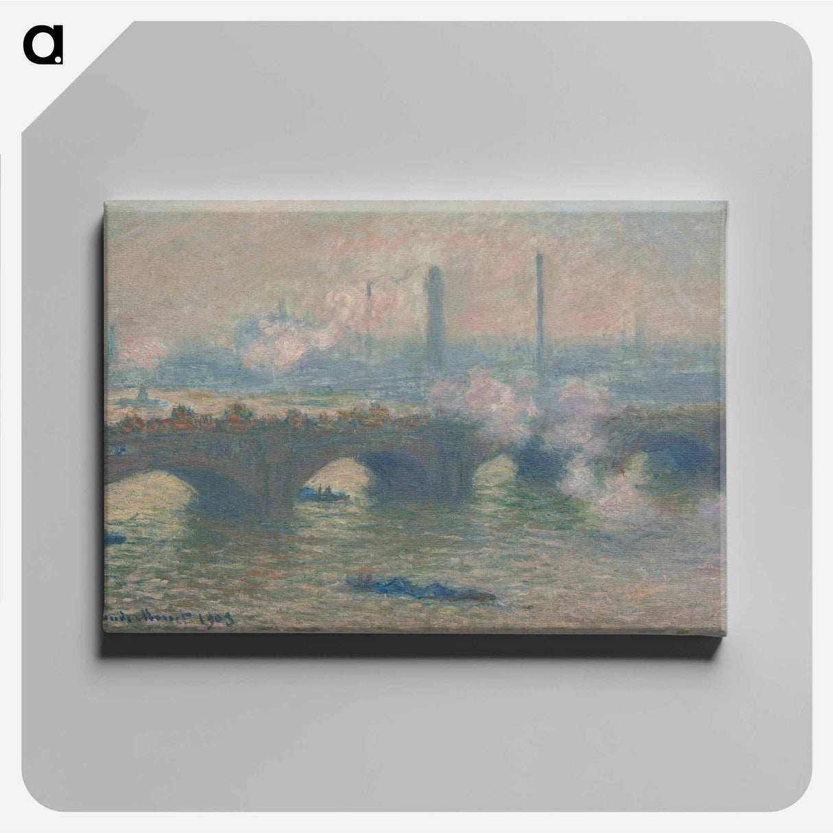 Waterloo Bridge, Gray Day - Claude Monet Canvas.