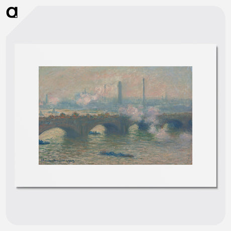 Waterloo Bridge, Gray Day - Claude Monet Poster.