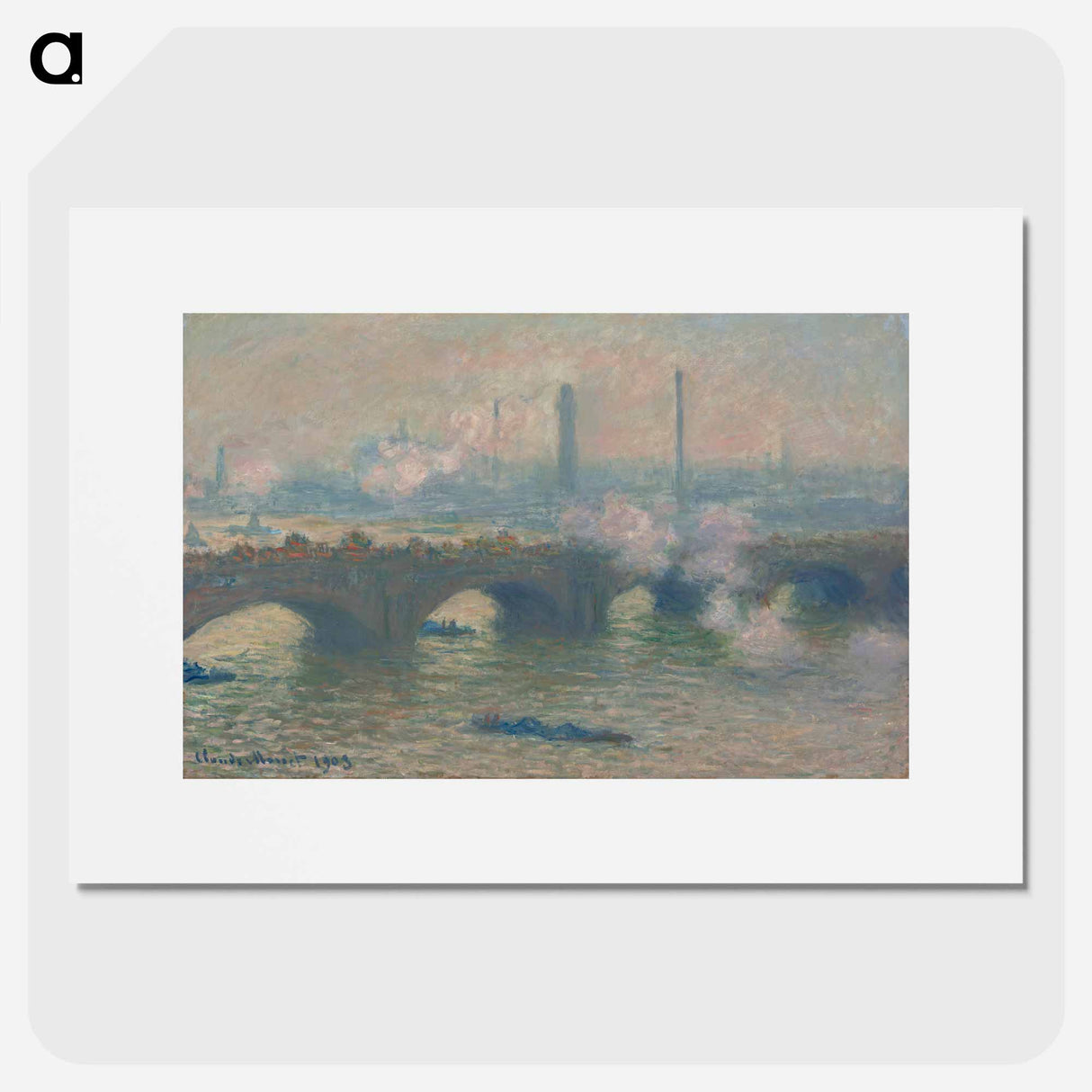 Waterloo Bridge, Gray Day - Claude Monet Poster.