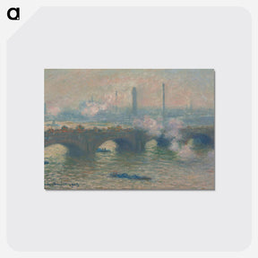 アートポストカード-Waterloo Bridge, Gray Day - クロード モネ Postcard.
