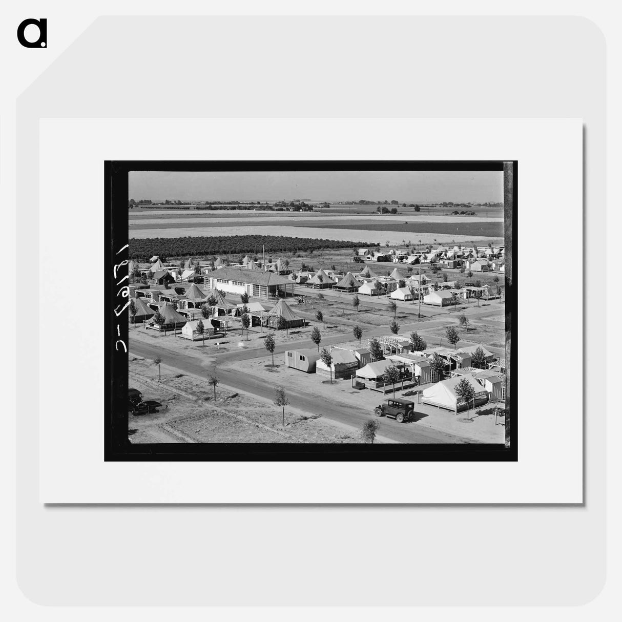 Farm Security Administration camp for migrant agricultural workers at Shafter, California by Dorothea Lange - ドロテア ラング Poster.