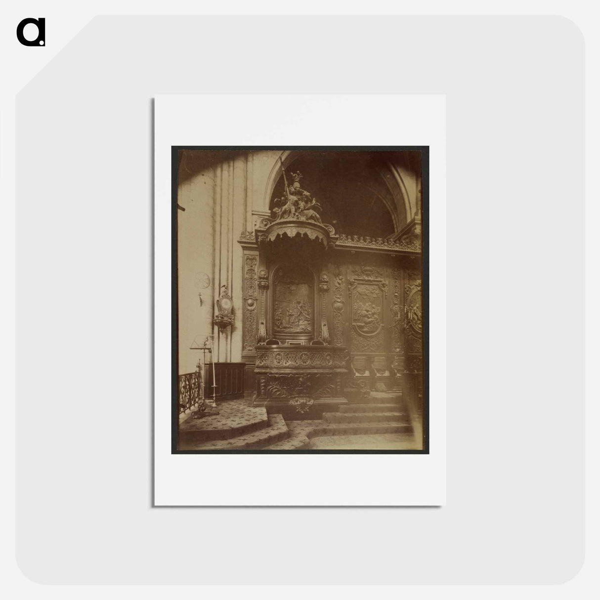 アートポストカード-Notre-Dame, Stalles
 - ウジェーヌ アジェ Postcard.
