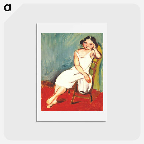 アートポストカード-Girl Seated - アンリ マティス Postcard.
