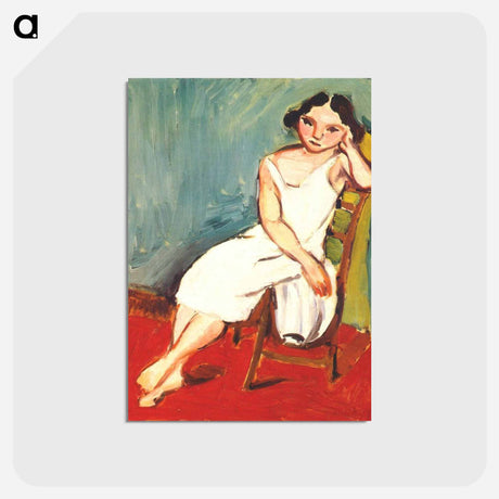 アートポストカード-Girl Seated - アンリ マティス Postcard.