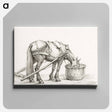 アートパネル-Horse eating from a basket - ジャン ベルナール Canvas.