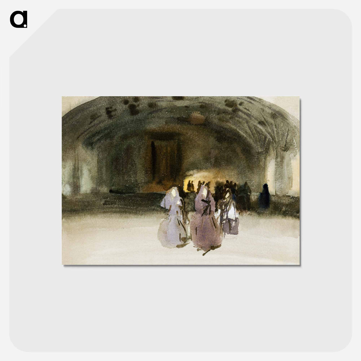 アートポストカード-Women Approaching - ジョン シンガー サージェント Postcard.