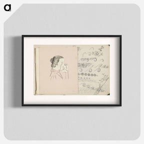 アートポスター-Kop van een vrouw met een zakdoek tegen haar neus - ユリー デ フラーハ Poster.