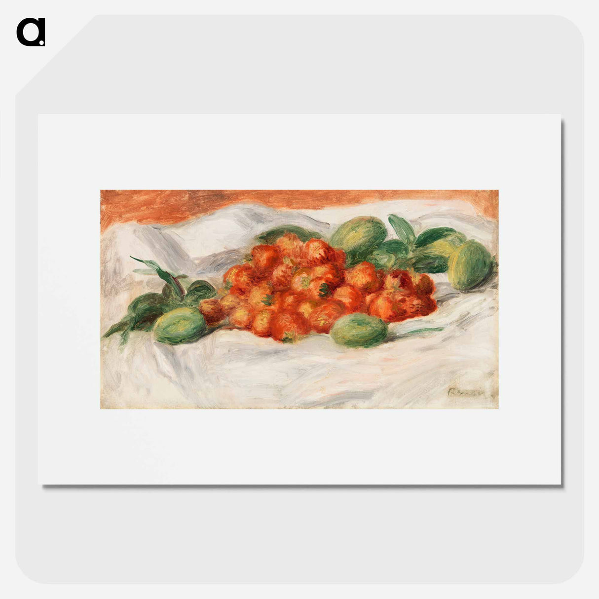 Strawberries and Almonds - Pierre-Auguste Renoir Poster.