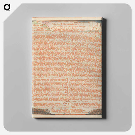 アートパネル-Jerusalem, Plate 77, "To the Christians...." - ウィリアム ブレイク Canvas.