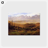 In the Foothills of the Mountains - アルバート ビアスタット Postcard.