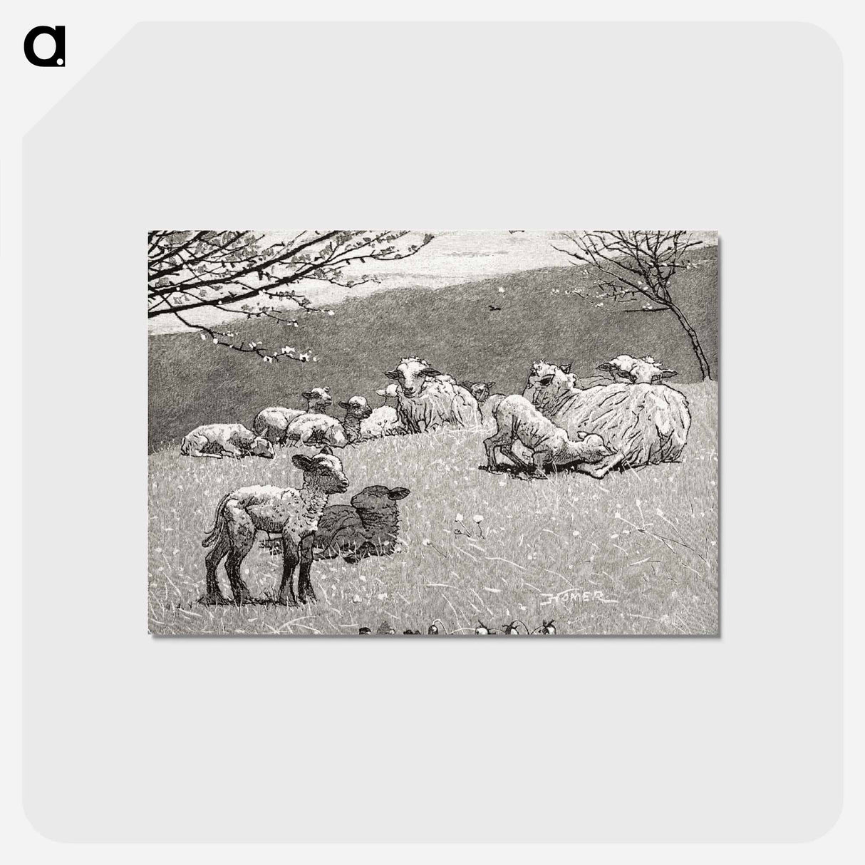 アートポストカード-Spring Lamb
 - クリーブランド美術館 Postcard.