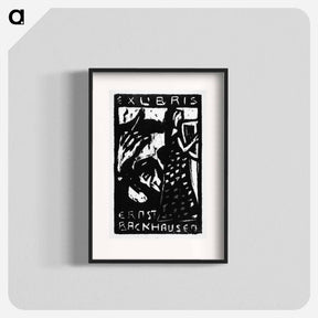 アートポスター-Ex. Libris Ernst Backhausen I - エルンスト ルートヴィヒ キルヒナー Poster.