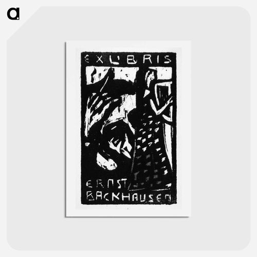 Ex. Libris Ernst Backhausen I - エルンスト ルートヴィヒ キルヒナー Postcard.