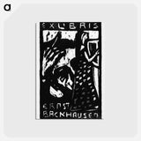 アートポストカード-Ex. Libris Ernst Backhausen I - エルンスト ルートヴィヒ キルヒナー Postcard.