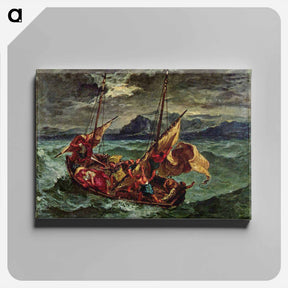 アートパネル-Christ on the Sea of Galilee - ウジェーヌ ドラクロワ Canvas.
