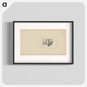 Portrait of a man with a pig in a hat by Julie de Graag - Julie de Graag Poster.