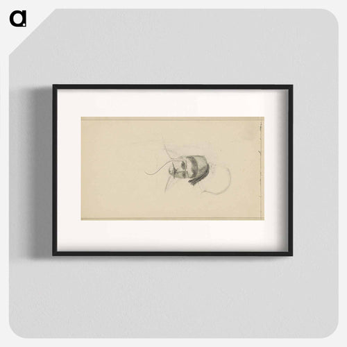 Portretkop van een man met een fez en monocle by Julie de Graag - ユリー デ フラーハ Poster.