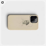 Portretkop van een man met een fez en monocle by Julie de Graag - ユリー デ フラーハ Phone Case.