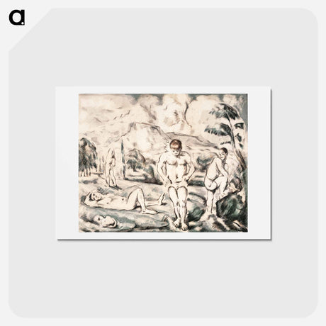 アートポストカード-The Large Bathers - ピエール オーギュスト ルノワール Postcard.