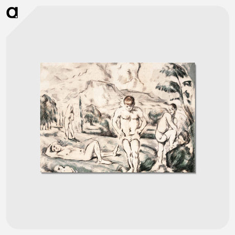 アートポストカード-The Large Bathers - ピエール オーギュスト ルノワール Postcard.