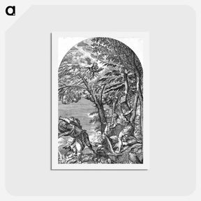 アートポストカード-The Martyrdom of Saint Peter - ティツィアーノ ヴェチェッリオ Postcard.