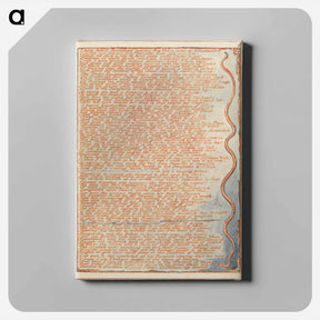 アートパネル-Jerusalem, Plate 82, "I have heard Jerusalems groans...." - ウィリアム ブレイク Canvas.