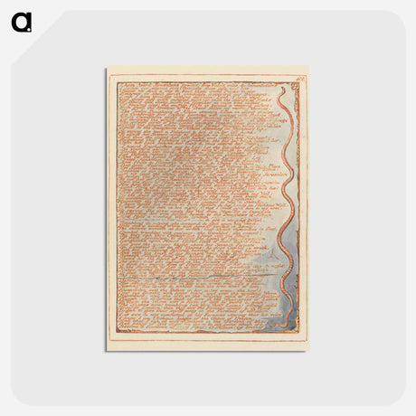 アートポストカード-Jerusalem, Plate 82, "I have heard Jerusalems groans...." - ウィリアム ブレイク Postcard.