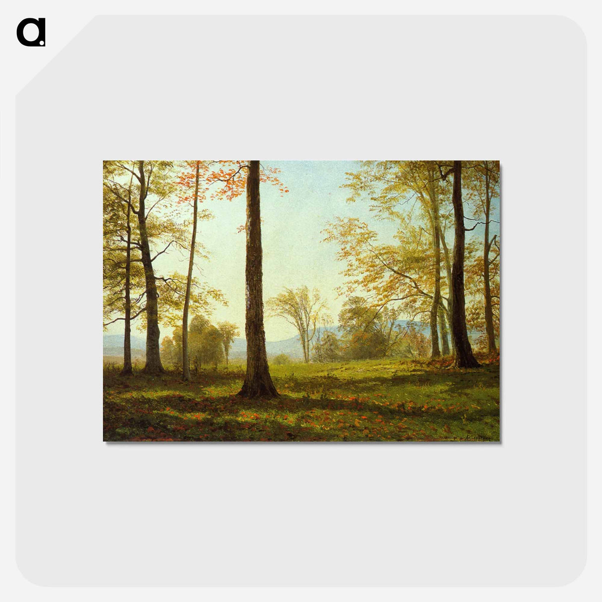 In The Yosemite Valley - アルバート ビアスタット Postcard.