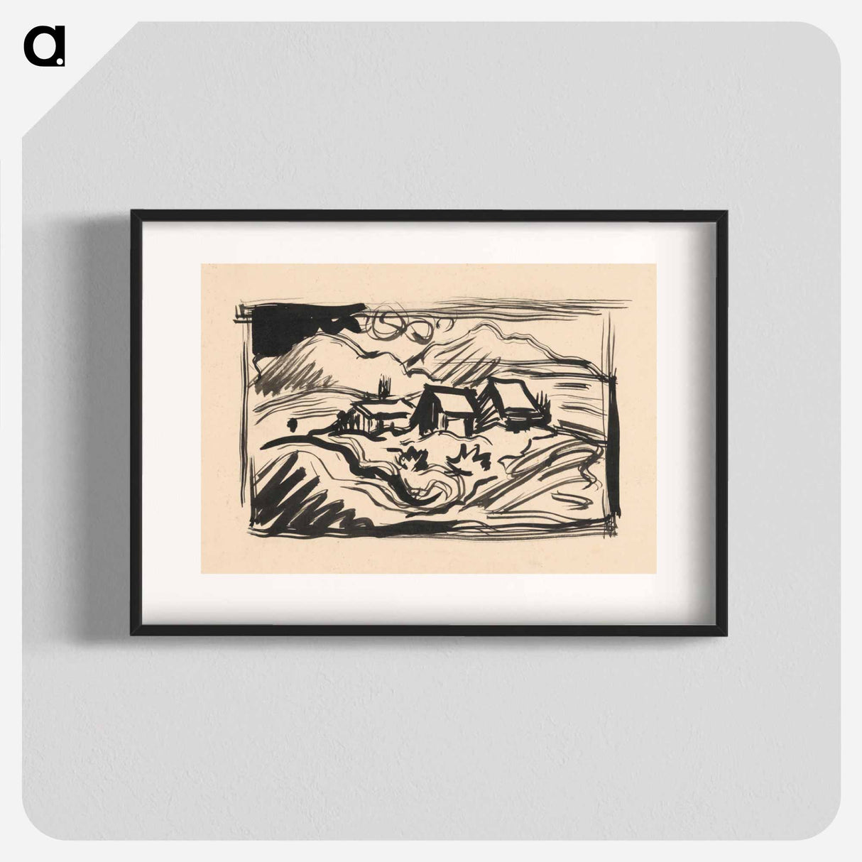Landscape with cottages - アーノルド ピーター ワイズ クビンチャン Poster.