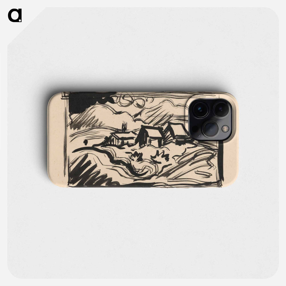 Landscape with cottages - アーノルド ピーター ワイズ クビンチャン Phone Case.