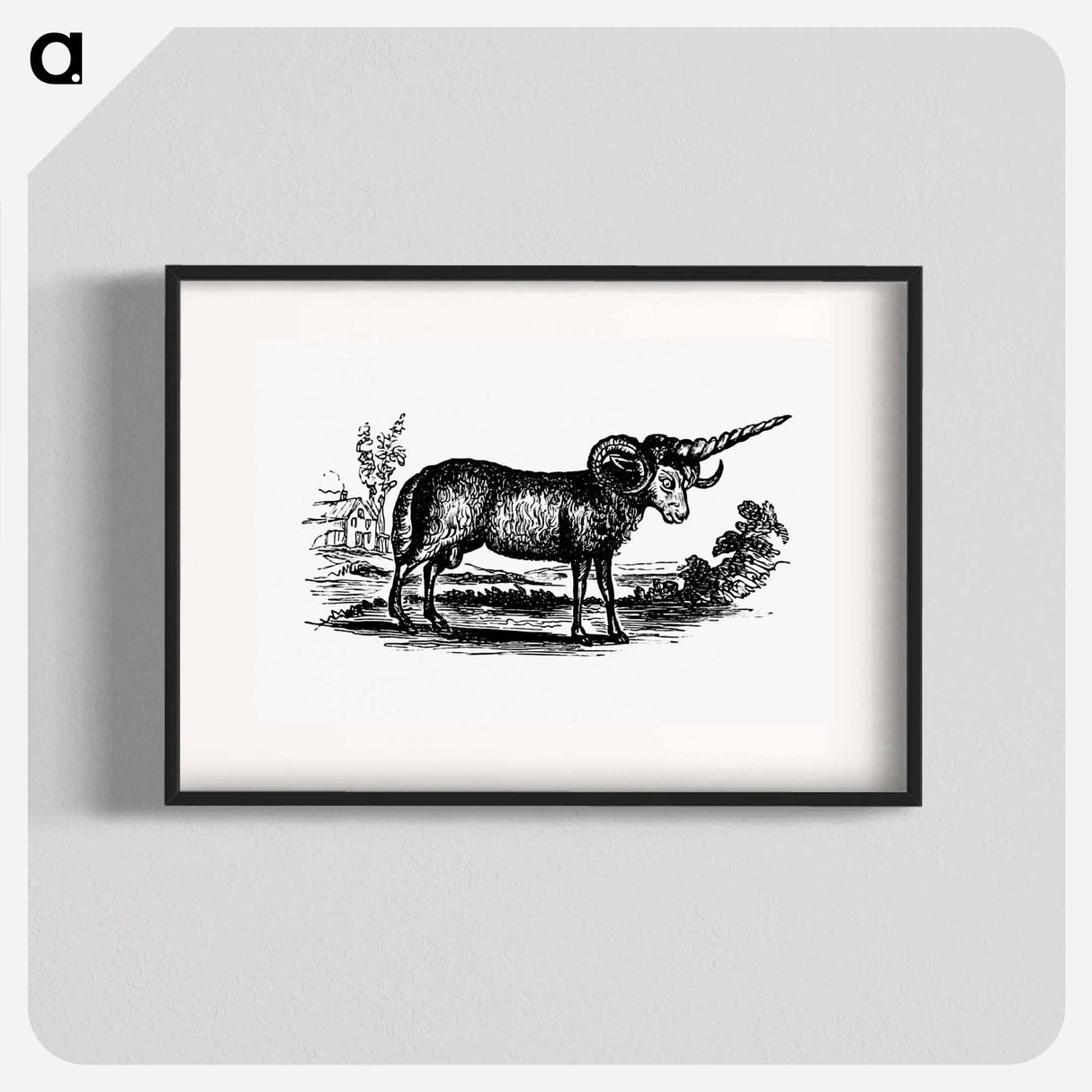 アートポスター-Victorian Goat Engraving
 - 大英図書館 Poster.