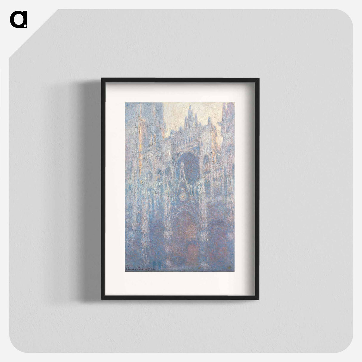 The Portal of Rouen Cathedral in Morning Light - クロード モネ Poster.