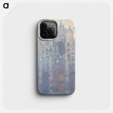 The Portal of Rouen Cathedral in Morning Light - クロード モネ Phone Case.