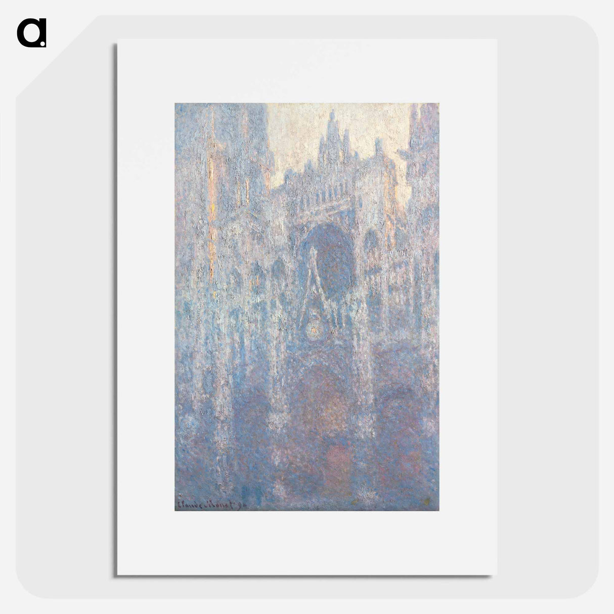 The Portal of Rouen Cathedral in Morning Light - クロード モネ Poster.