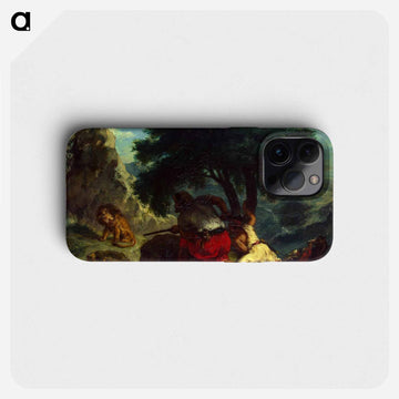 Lion Hunt in Morocco - ウジェーヌ ドラクロワ Phone Case.