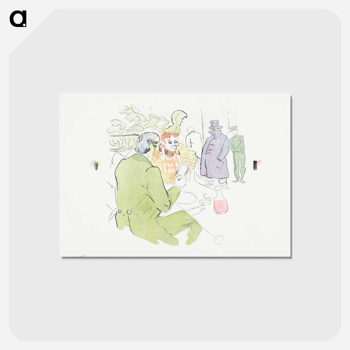 アートポストカード-Snobbery - アンリ ド トゥールーズ ロートレック Postcard.