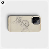 Karikaturale koppen van een man en vrouw by Julie de Graag - ジュリー デ グラーグ Phone Case.