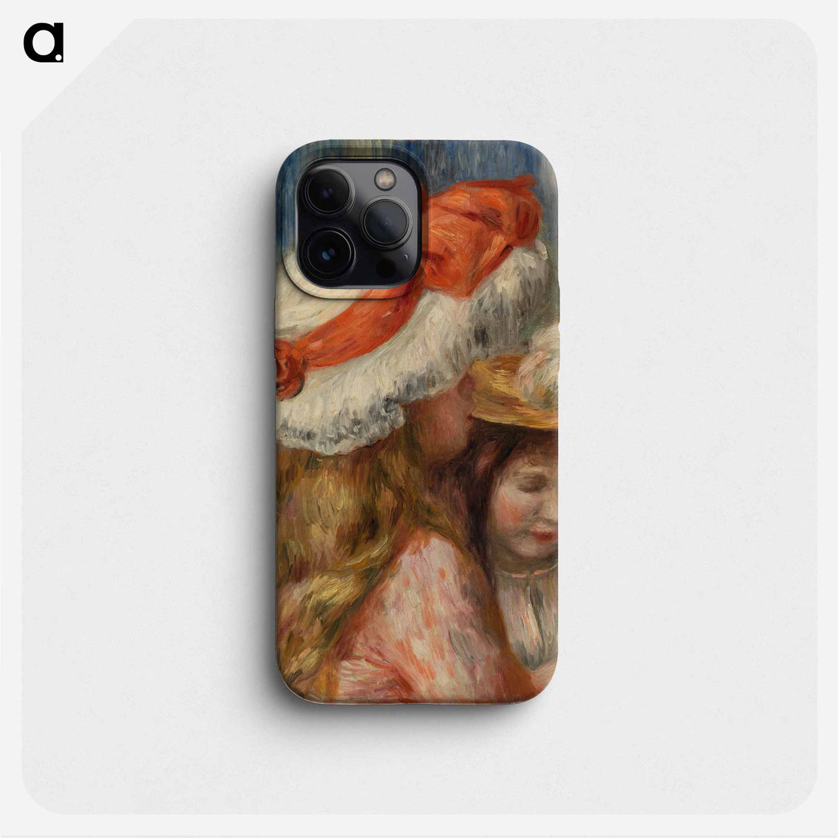 Girls with Hats - Pierre Auguste Renoir Phone Case.