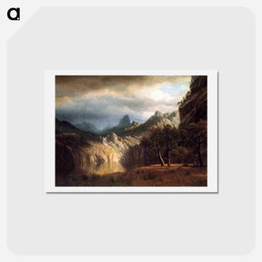 アートポストカード-In Western Mountains - アルバート ビアスタット Postcard.