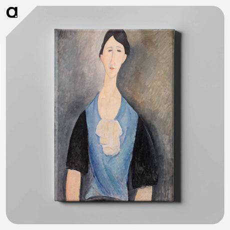 アートパネル-Young Woman in Blue
 - バーンズ・コレクション Canvas.