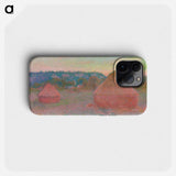 Haystacks, End of Day, Autumn - Claude Monet Phone Case.