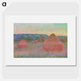 Haystacks, End of Day, Autumn - クロード モネ Poster.