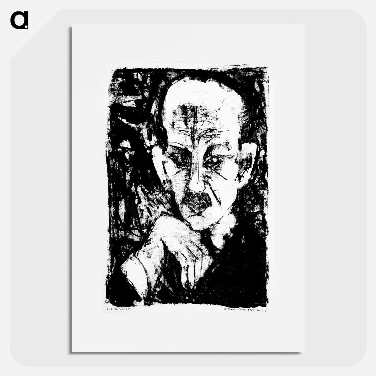 Portrait of Carl Sternheim - エルンスト ルートヴィヒ キルヒナー Poster.