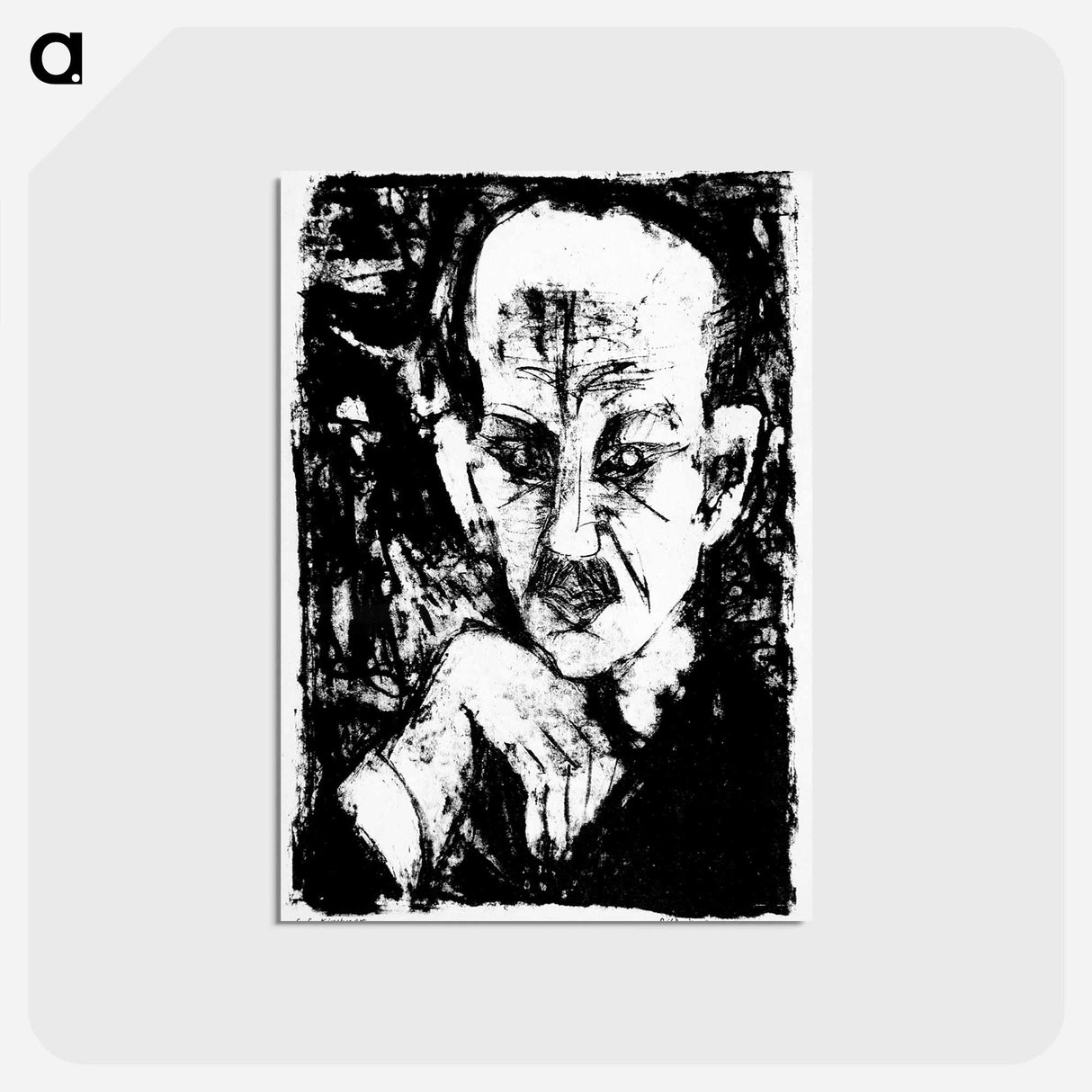 アートポストカード-Portrait of Carl Sternheim - エルンスト ルートヴィヒ キルヒナー Postcard.