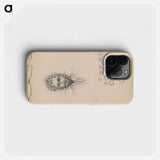 Kop van een man met een bril, puntige baard en lange snor - ユリー デ フラーハ Phone Case.