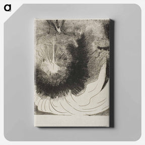 アートパネル-And There Fell a Great Star From Heaven, Burning as it Were a Lamp - オディロン ルドン Canvas.