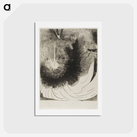 アートポストカード-And There Fell a Great Star From Heaven, Burning as it Were a Lamp - オディロン ルドン Postcard.