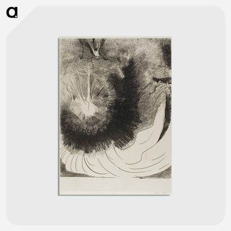 アートポストカード-And There Fell a Great Star From Heaven, Burning as it Were a Lamp - オディロン ルドン Postcard.