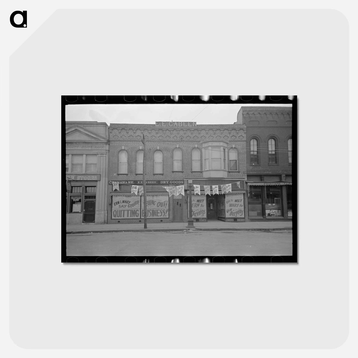 アートポストカード-Sign in Store, Aledo
 - ラッセル リー Postcard.